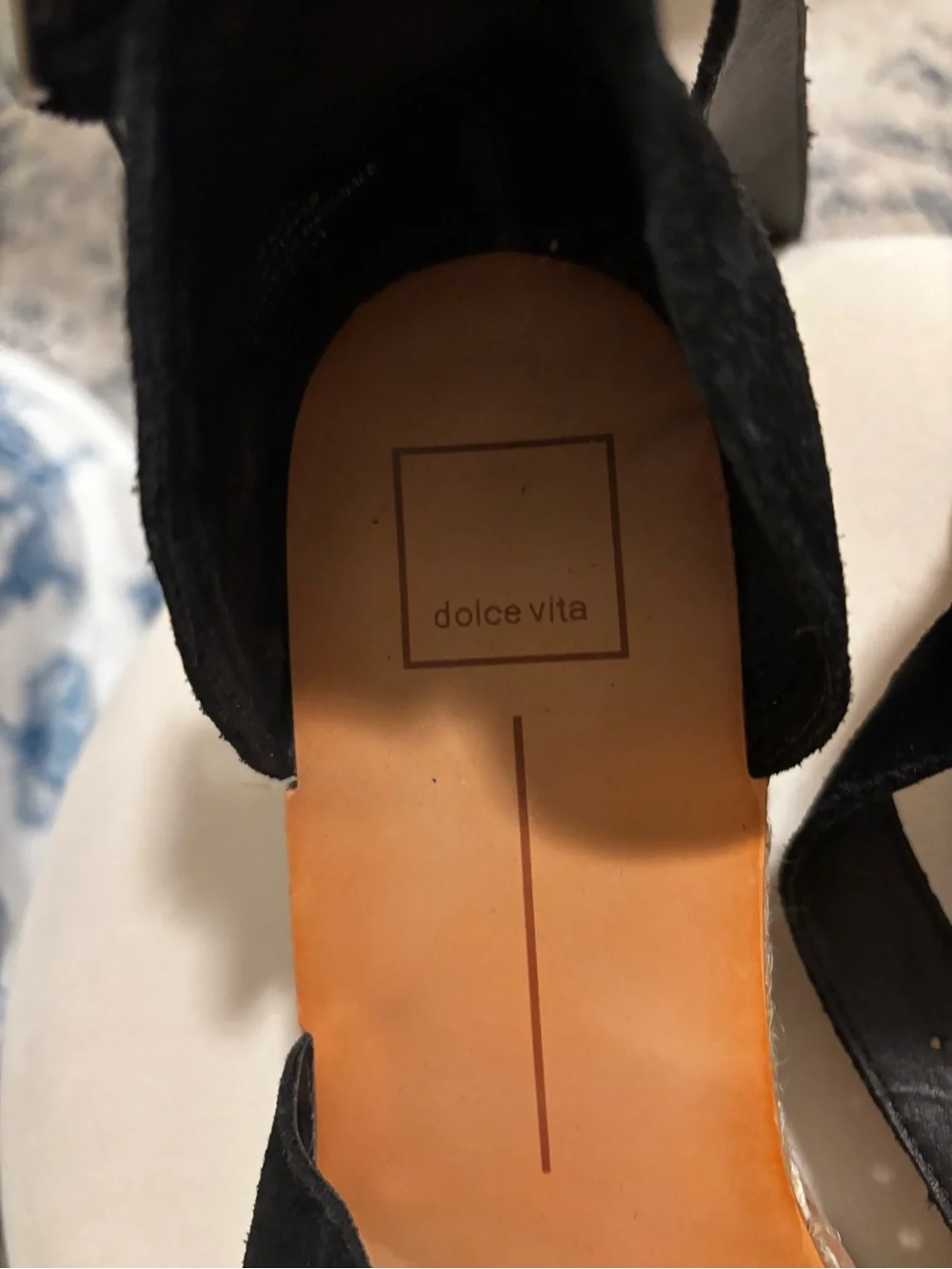 Dolce Vita Black Suede Platform Wedge Sandals